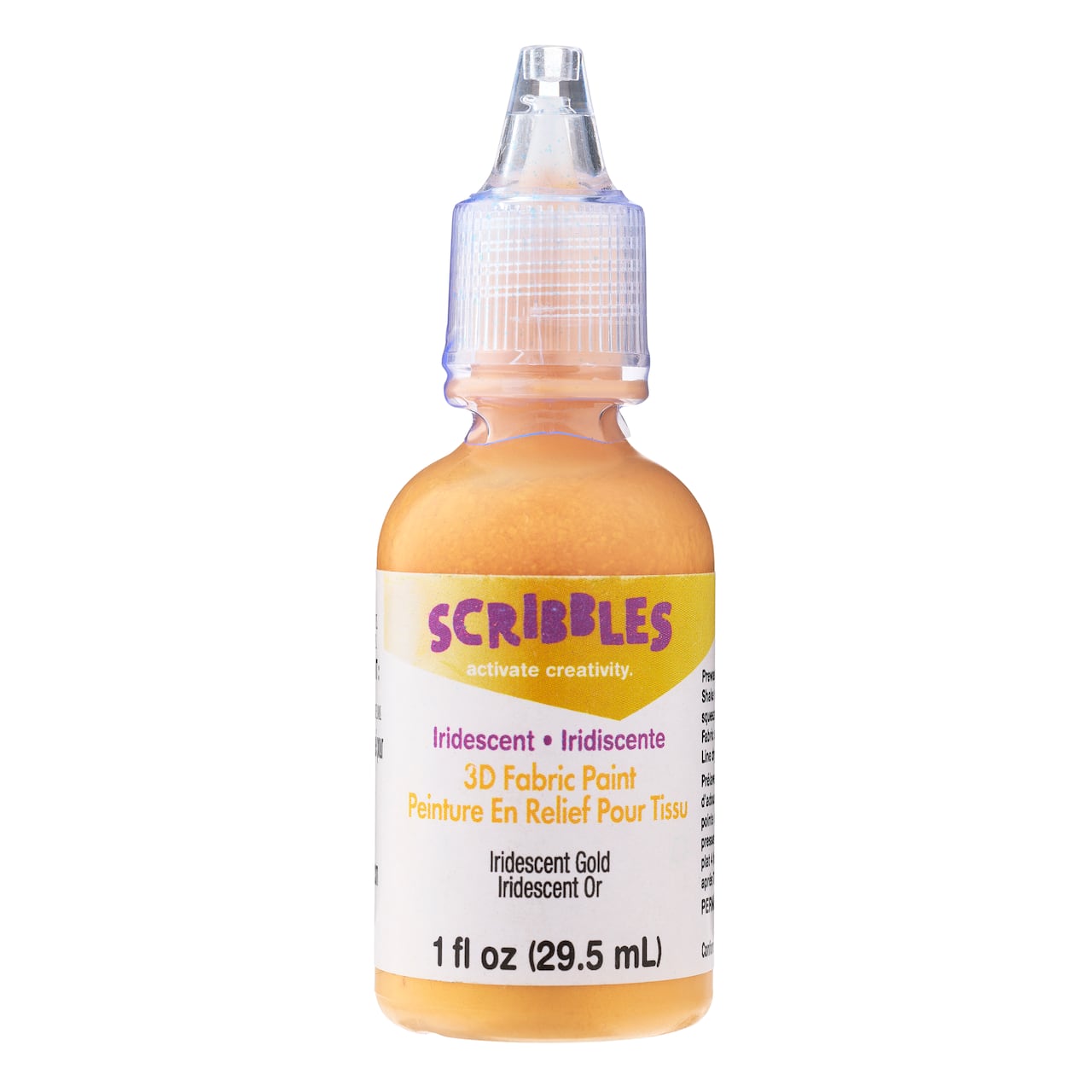 12 Pack: Scribbles® Iridescent Gold 3D Fabric Paint